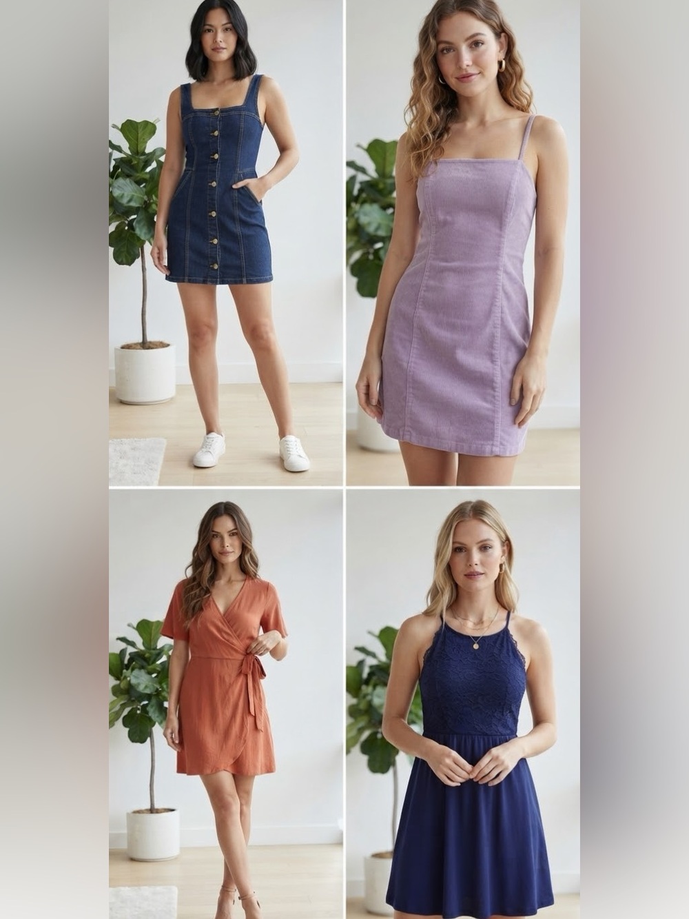 Adorable mini dresses-all fit like a medium or are a medium.
